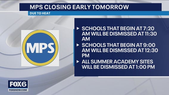MPS closes early Tuesday due to heat