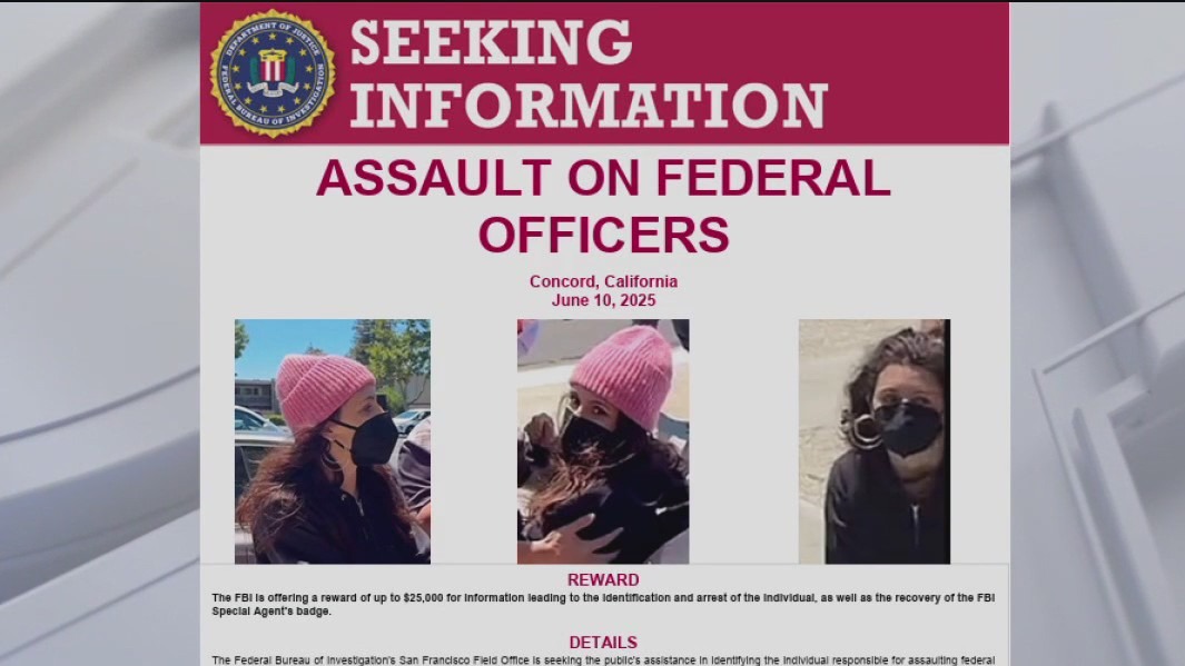 FBI searching for woman allegedly assaulting agents at protest