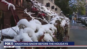 Snow falls on winter solstice