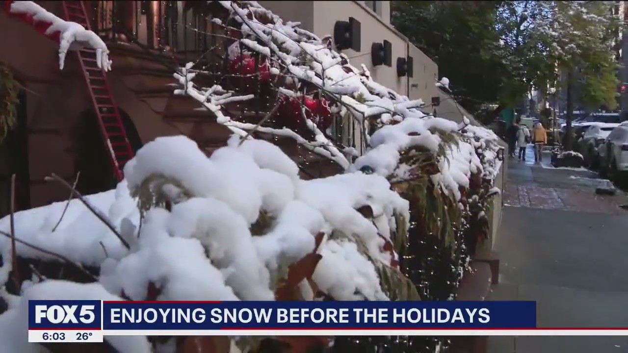 Snow falls on winter solstice