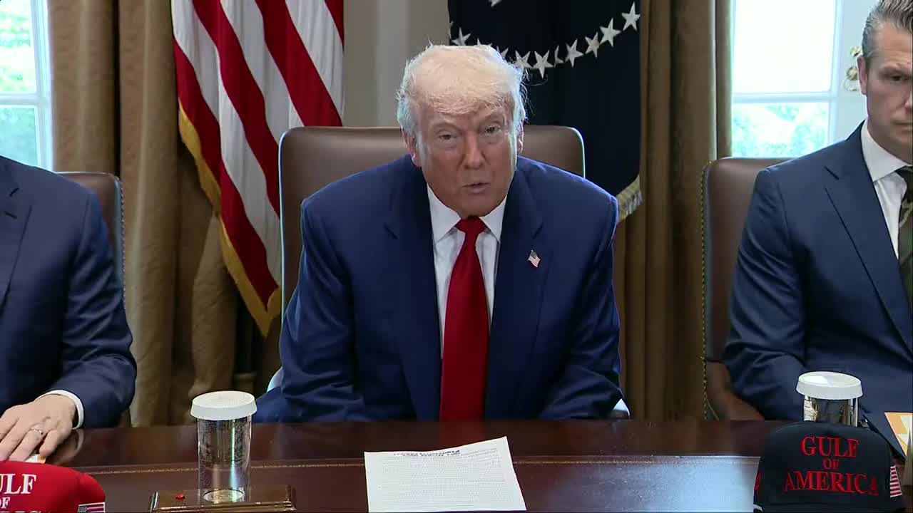 President Donald Trump hosts Cabinet Meeting