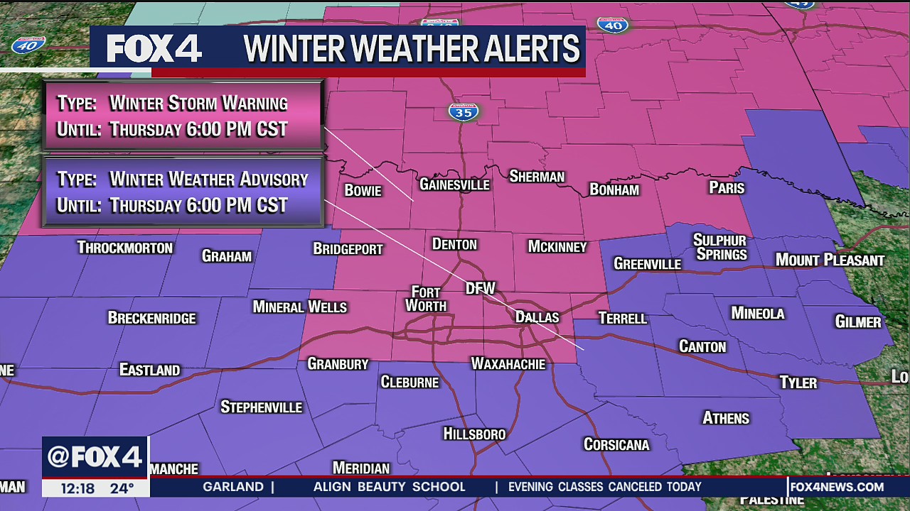 Winter Storm Warning issued for Dallas-Fort Worth