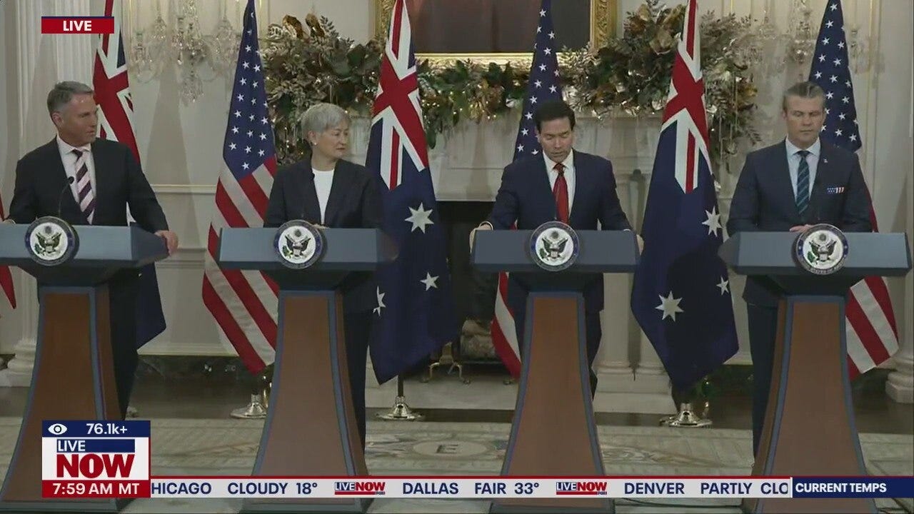 Rubio, Hegseth meet with Australian counterparts