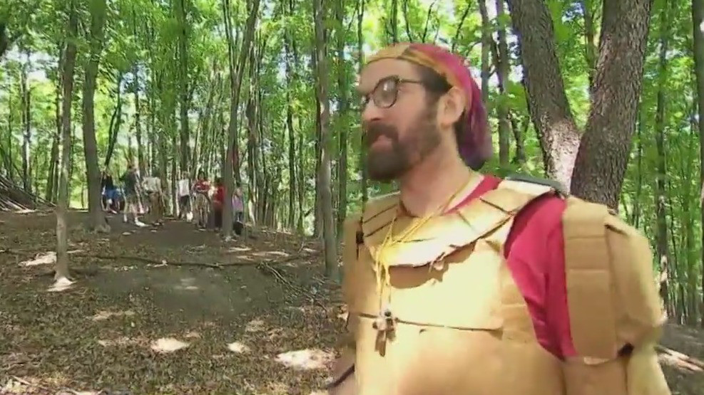 Kids create battlescape out of cardboard