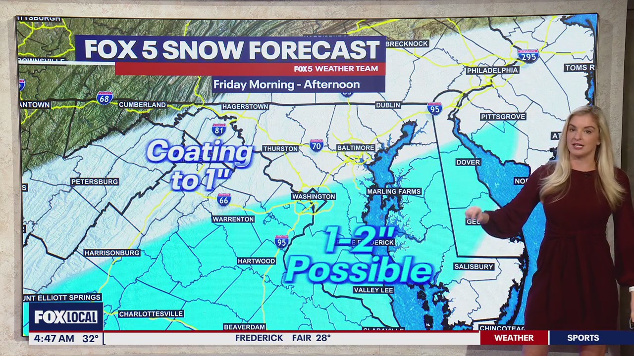 DC weather: Snow likely Friday as winter weather moves in | FOX 5 DC