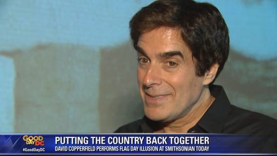 David Copperfield attempts to replace missing star on Star-Spangled Banner