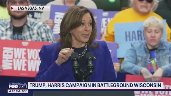 Trump, Harris campaign in battleground Wisconsin