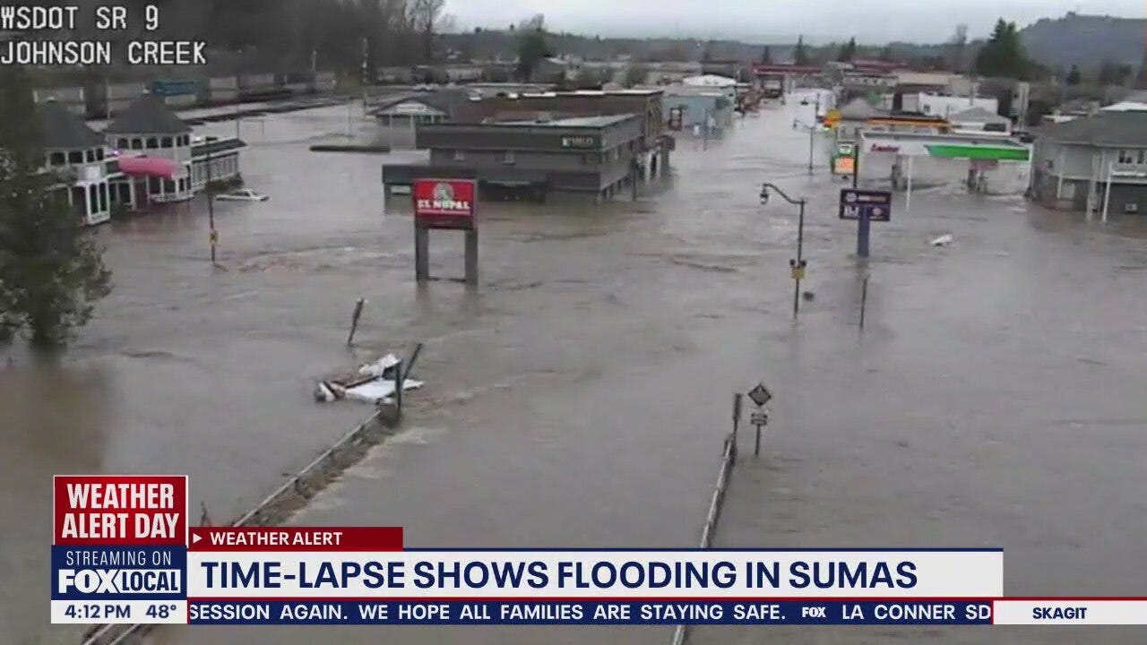 Sumas, WA underwater as Whatcom County communities face severe flooding