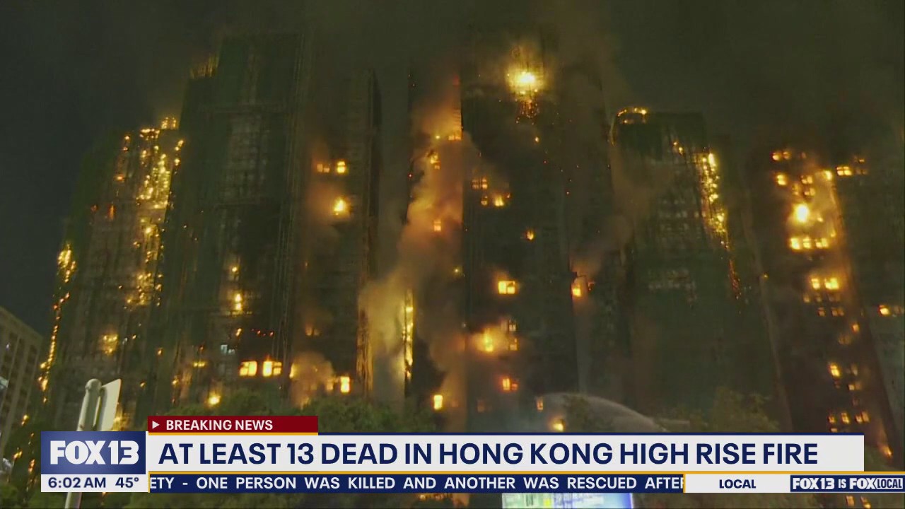 13 people killed in fire engulfing Hong Kong high-rise
