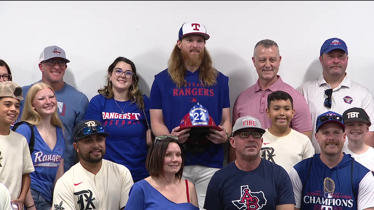 Rangers pitcher Jon Gray thanks first responders