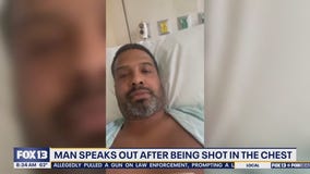 Seattle man speaks out after being shot in the chest