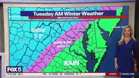 DC weather: Snow, rain mix likely on Tuesday