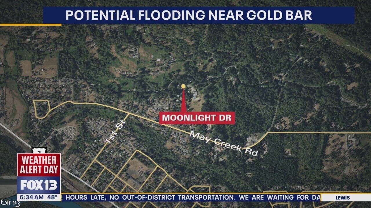 Potential flooding near Gold Bar
