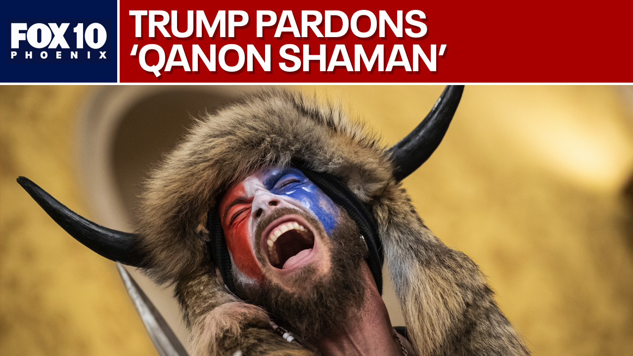 Trump pardons 'QAnon Shaman' Jacob Chansley