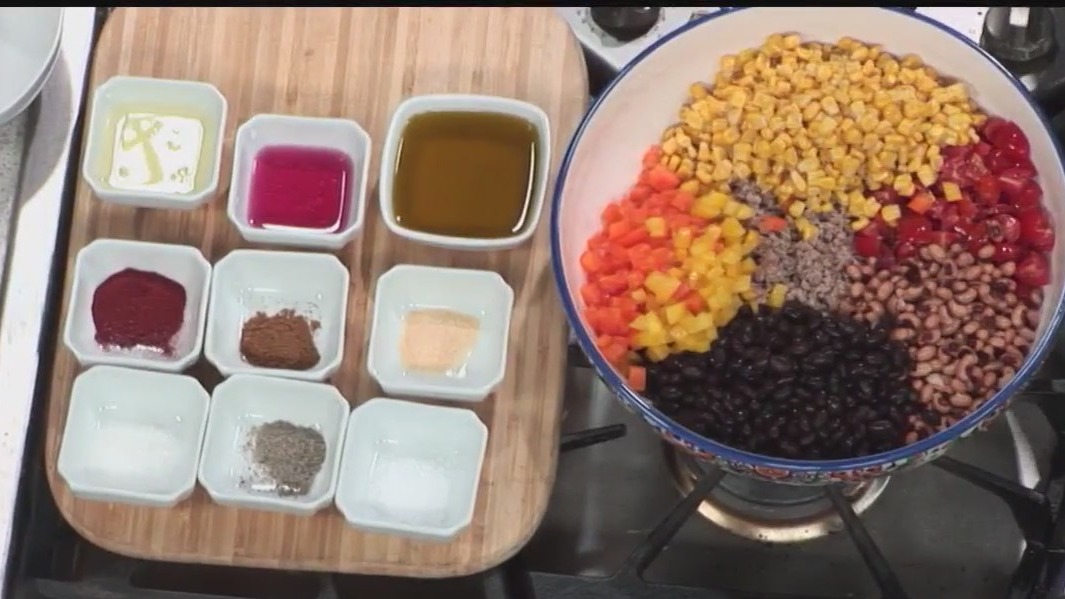 Rinaldi's Sausage whips up their special cowboy caviar