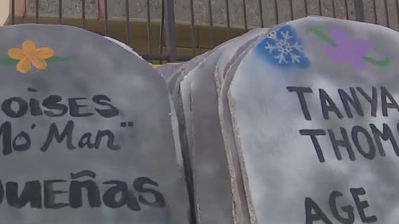 Tombstone memorial honors unhoused