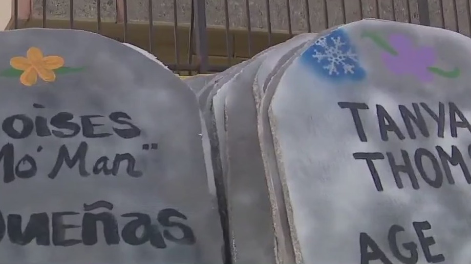 Tombstone memorial honors unhoused