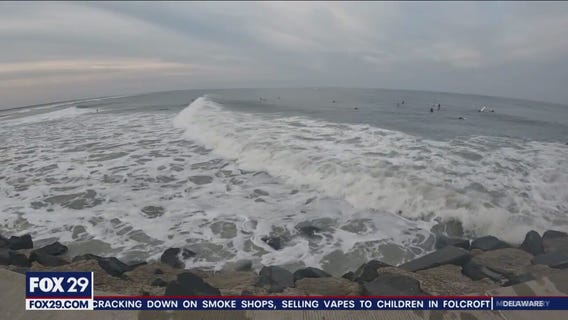 Rip current warnings in place, due to heavy surf at Jersey shore
