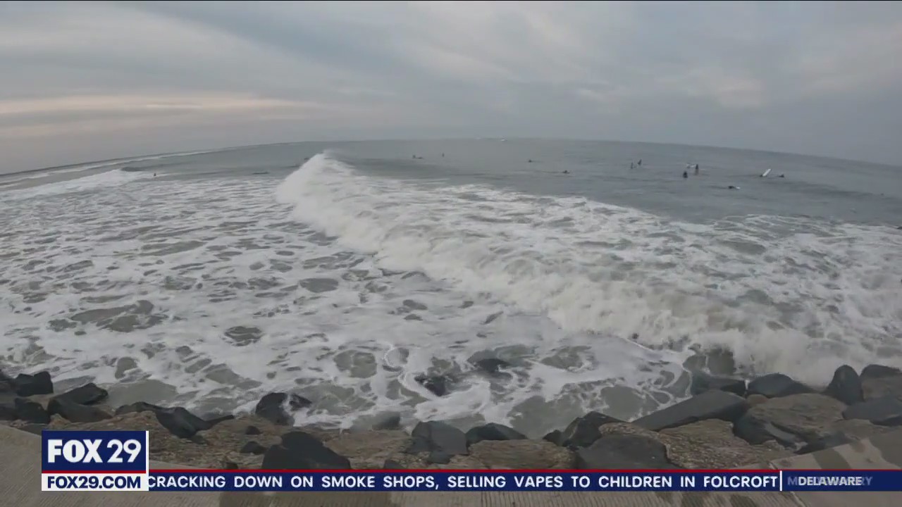 Rip current warnings in place, due to heavy surf at Jersey shore