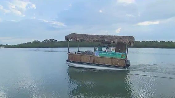 Explore Central Florida waterways on this tiki bar boat tour