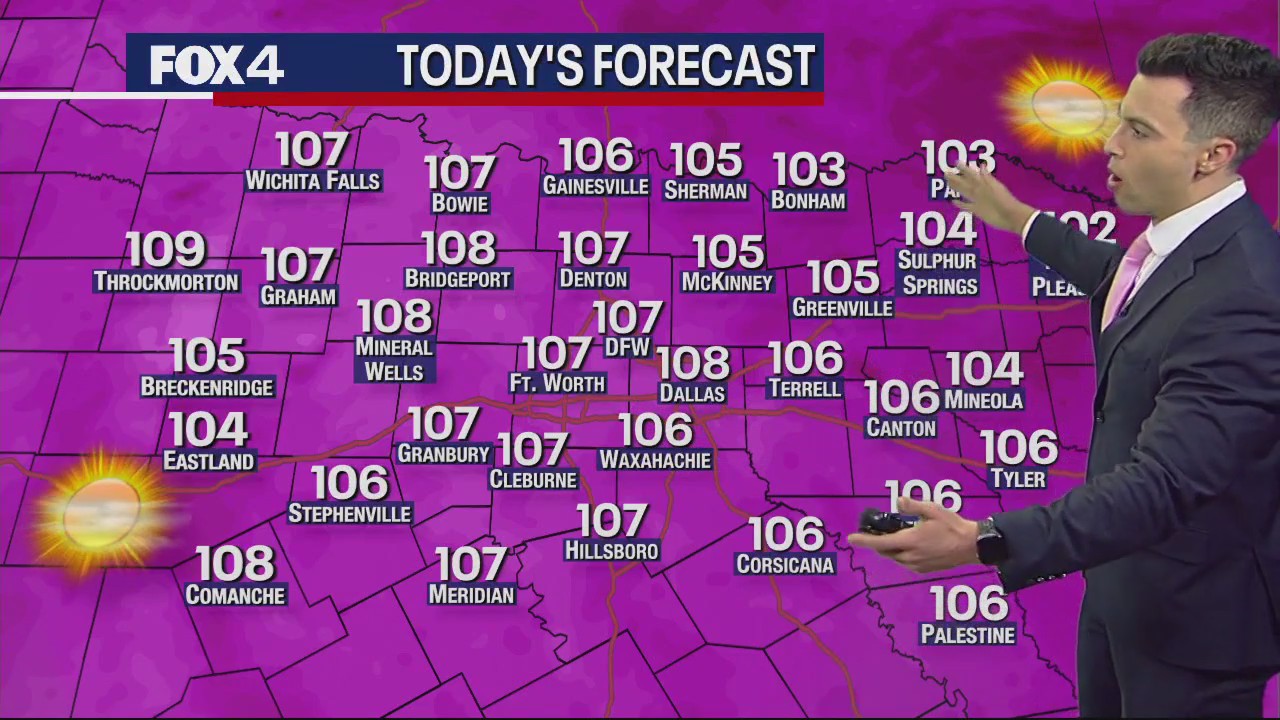 Dallas weather: August 2 afternoon forecast