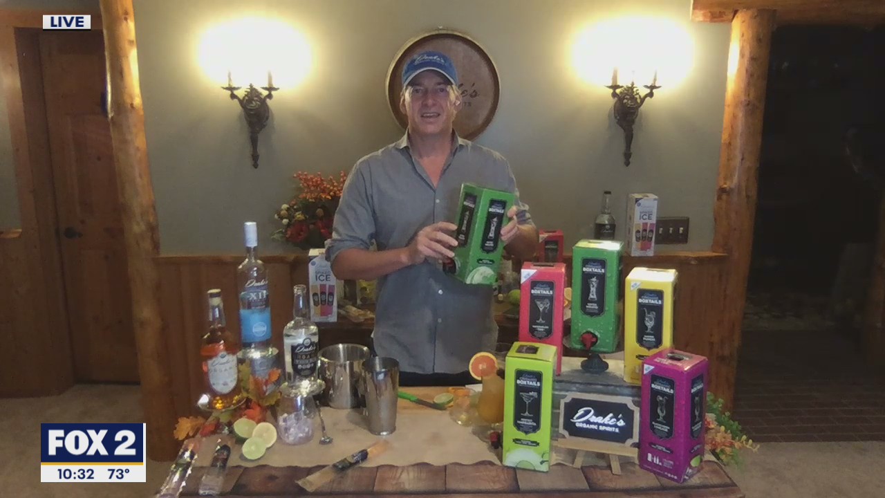 Drake's Organic Spirits makes some cocktails for National Rum Punch Day