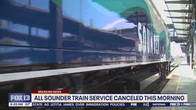 All Sounder train service canceled Thursday morning