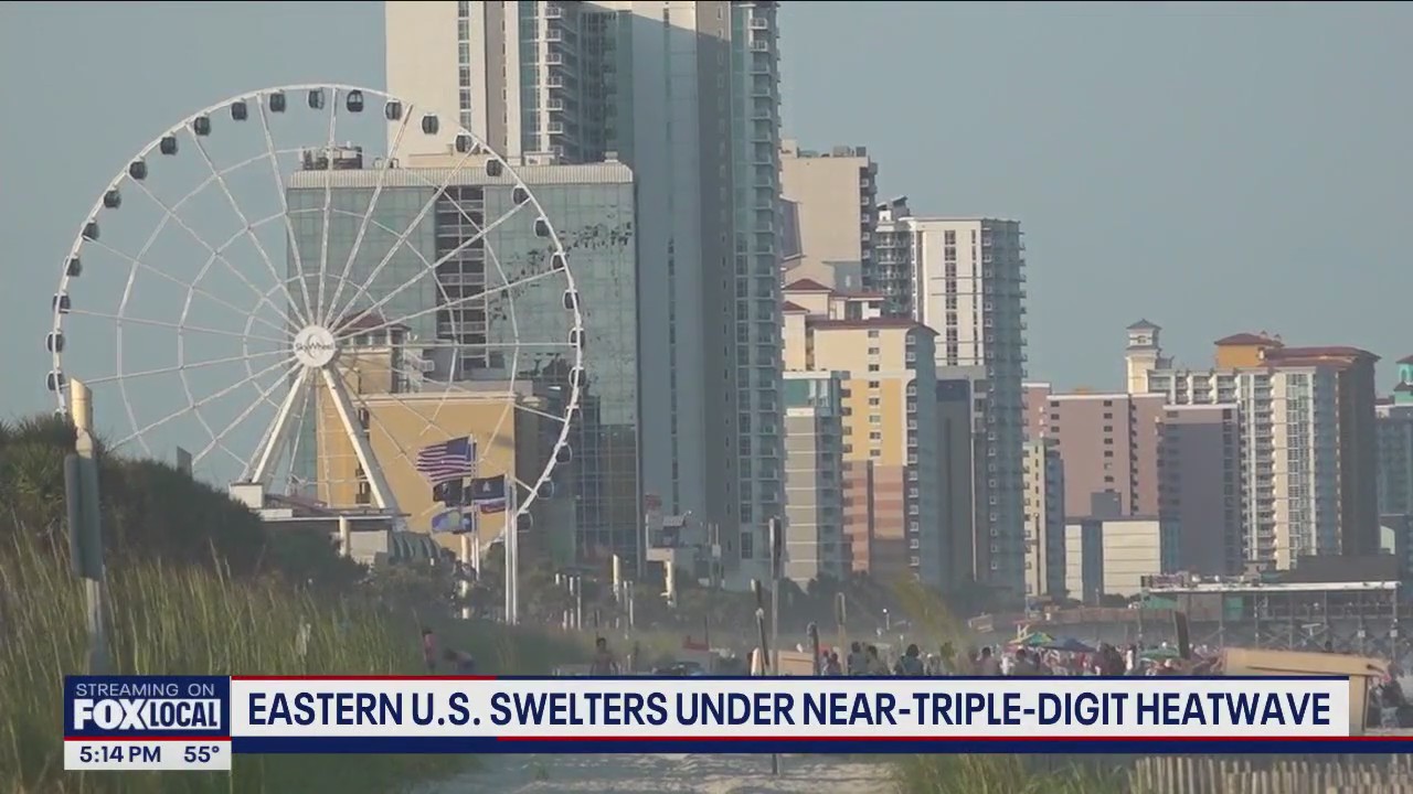 Eastern U.S. swelters under near-triple-digit heatwave