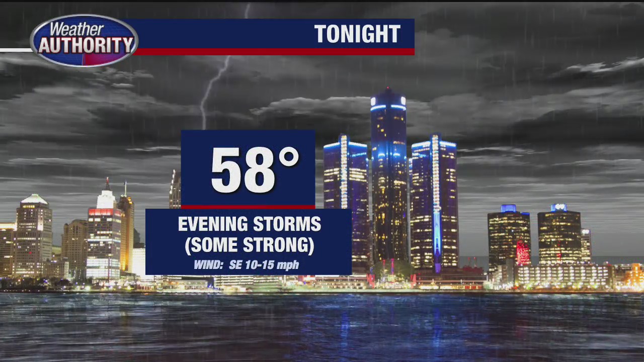 Strong storms rolling toward SE Michigan tonight