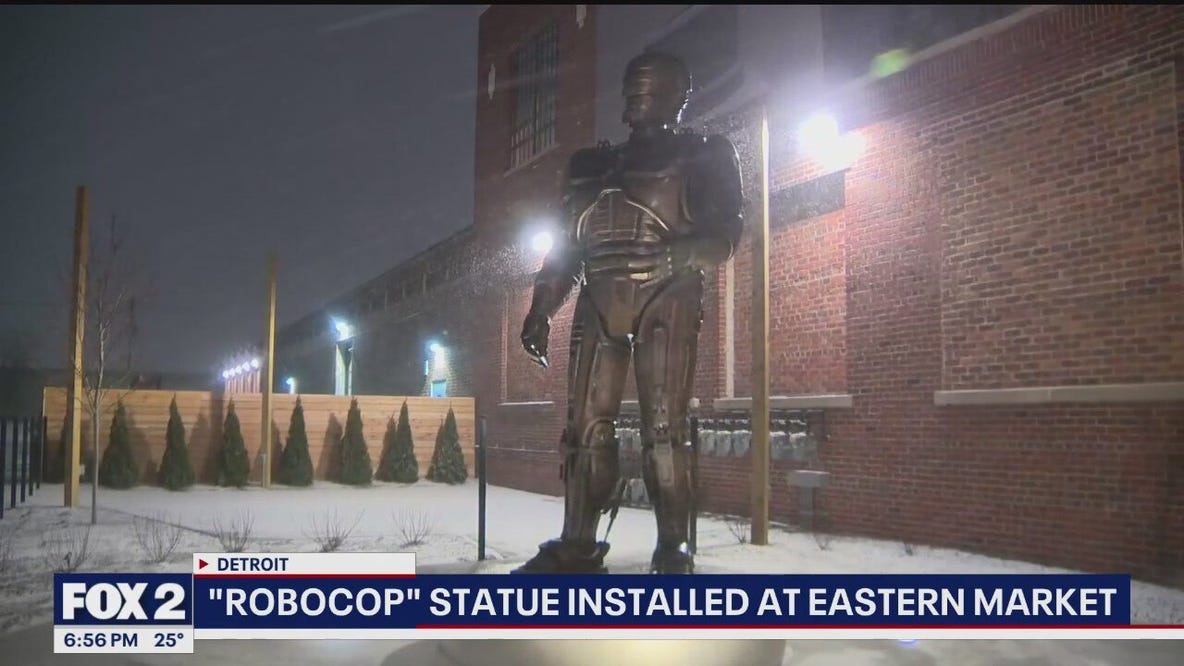 Detroit's RoboCop statue installed at Eastern Market after years of delays