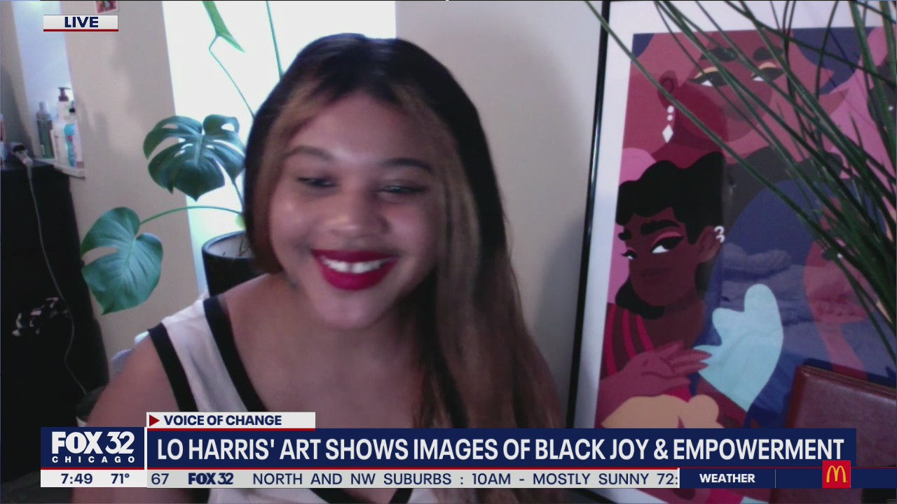 Lo Harris' art empowers, uplifts Black Chicagoans | FOX 32 Chicago