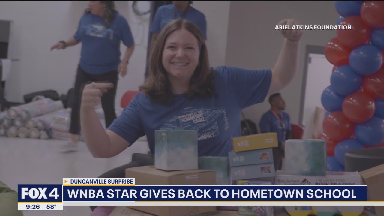 WNBA star gives back to hometown school