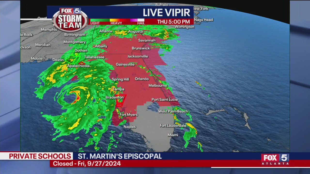 Hurricane Helene 5 p.m. Thursday update | FOX 5 Atlanta