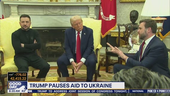 US President Trump pauses aid to Ukraine