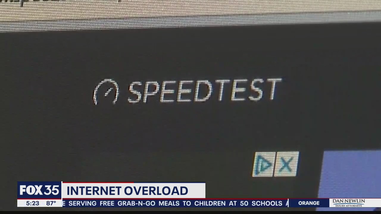 Internet overload due to increased usage