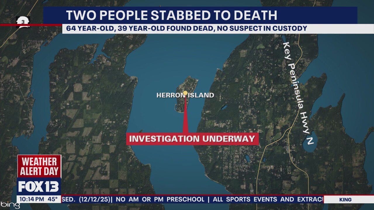 Two people found stabbed to death on Herron Island
