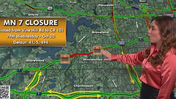 Highway 7 closure, detour begins Wednesday