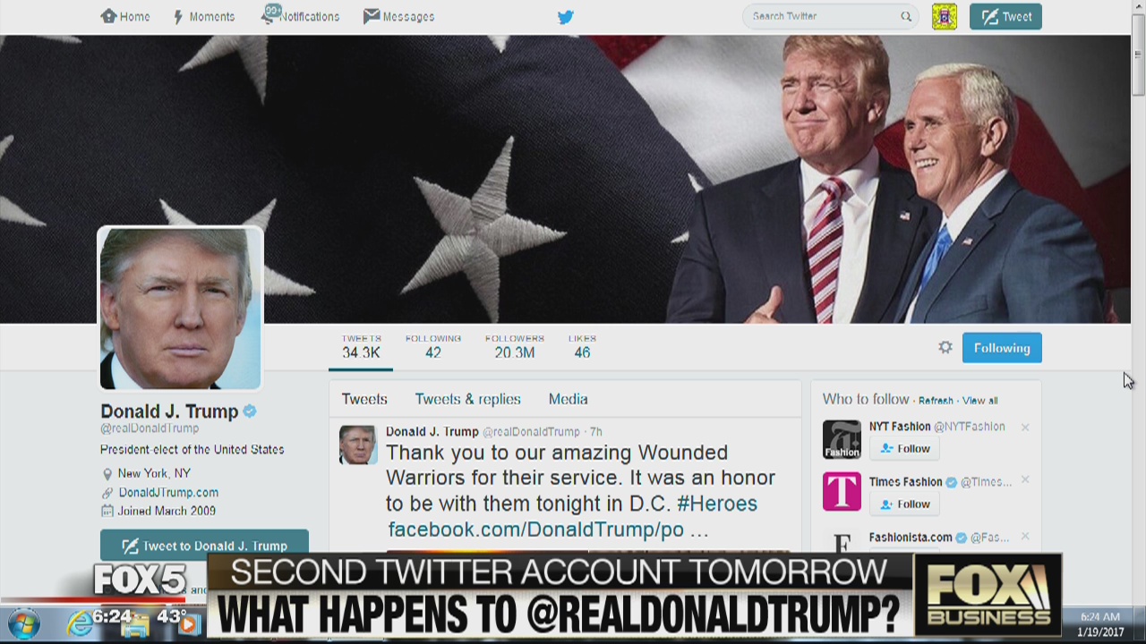 FOX Business Beat: What will happen to Trump?s Twitter account?
