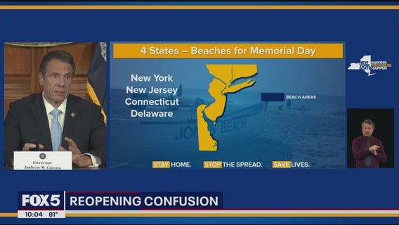 NY beach reopening plan leads to confusion for many