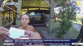 Deputies say woman threw coffee on mother, baby in leash dispute