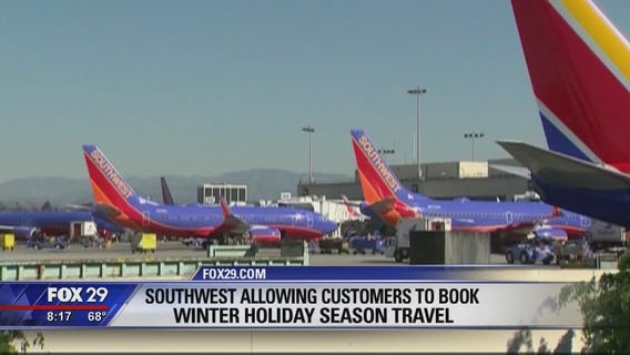 Southwest allowing customers to book winter holiday season travel