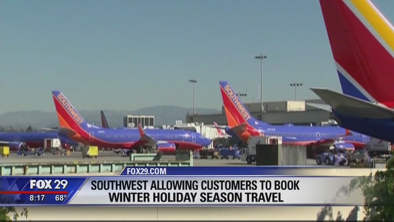 Southwest allowing customers to book winter holiday season travel
