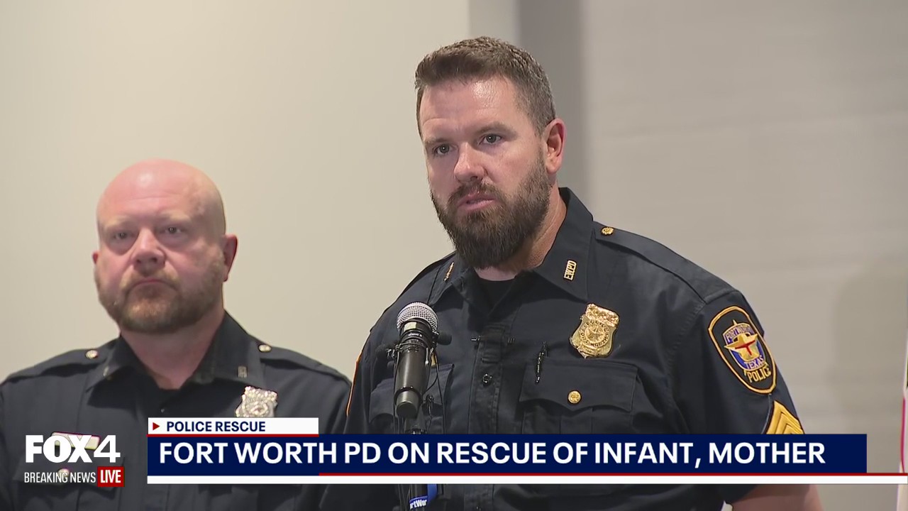 Fort Worth officers on rescuing pinned baby | FULL
