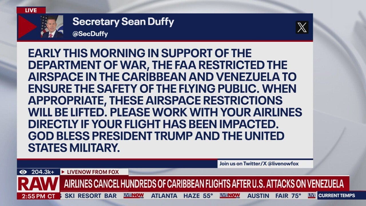 Flights to Caribbean canceled after US strikes