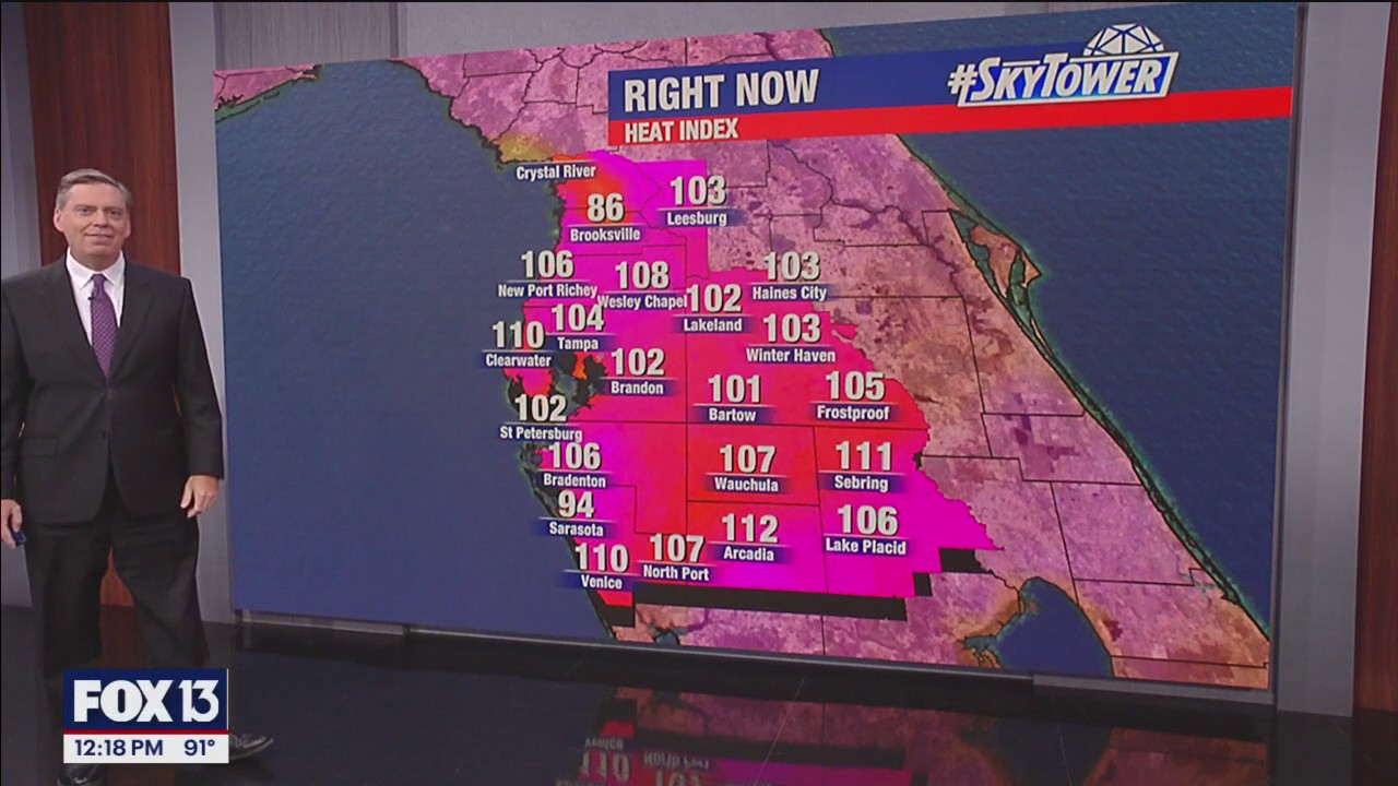 Tampa weather | Heat advisory in effect until 6 PM