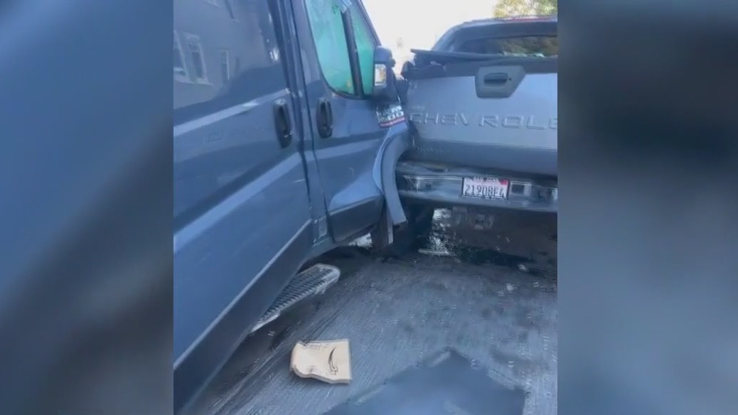 Stolen Amazon truck crashes into vehicles