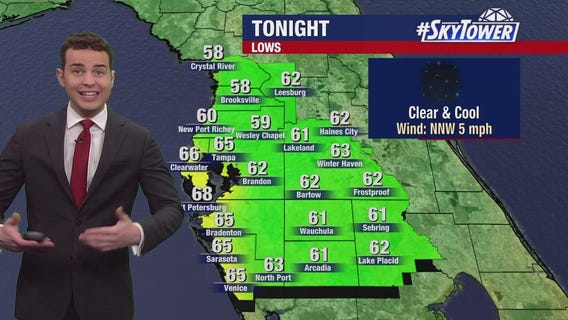 Tampa weather | Cool and calm conditions on Sunday