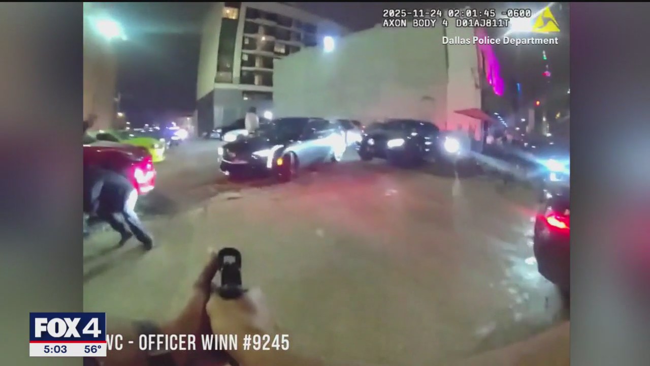 Body camera video show chaotic Downtown Dallas shooting