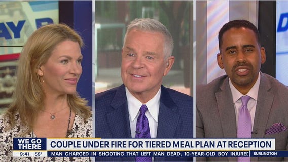 Couple under fire for tiered meal plan at wedding reception