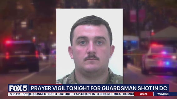 Prayer vigil held for National Guardsman shot in DC